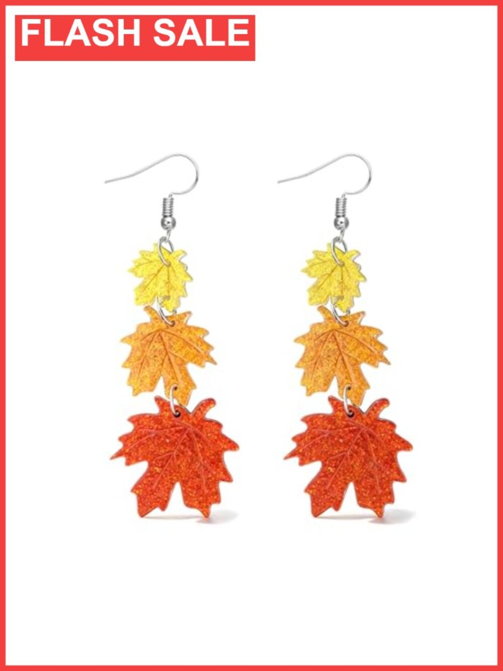 Fall Leaf Dangle Earrings Thanksgiving Autumn Jewelry Gift for Women
